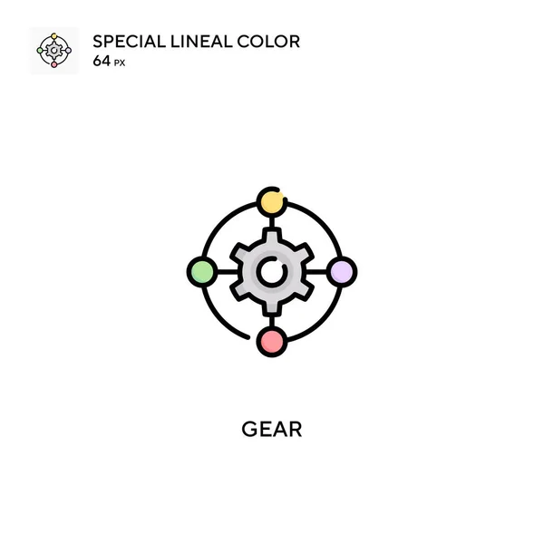 Gear Specjalna Ikona Wektora Koloru Linii Ikony Narzędzi Dla Twojego — Wektor stockowy