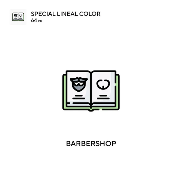 Barbershop Spécial Lineal Icône Vectorielle Couleur Icônes Barbershop Pour Votre — Image vectorielle