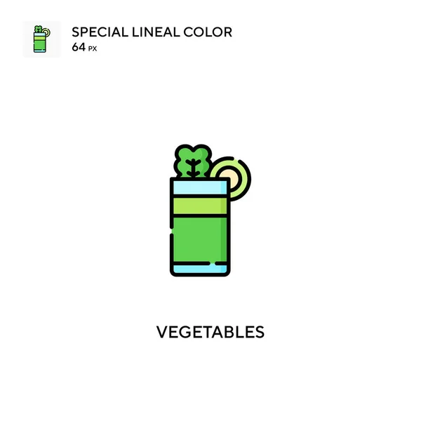 Vegetales Icono Especial Vector Color Lineal Iconos Verduras Para Proyecto — Vector de stock