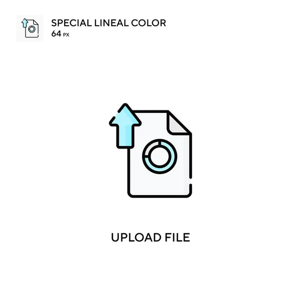 Upload File Special Lineal Color Vector Icon Upload File Icons — Stock Vector