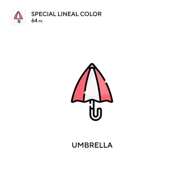 Umbrella Special Lineal Color Vector Icon Umbrella Icons Your Business — Stock Vector
