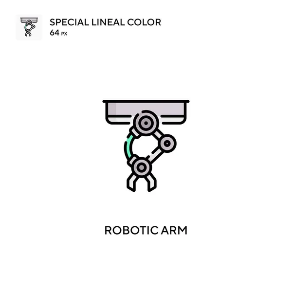 Roboterarm Spezielles Lineares Farbvektorsymbol Roboterarm Symbole Für Ihr Geschäftsprojekt — Stockvektor