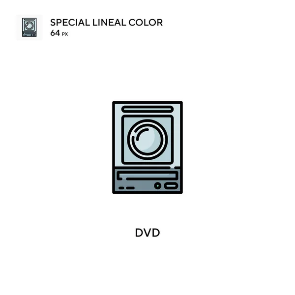 Dvd Özel Lineal Renk Vektör Simgesi Projeniz Için Dvd Simgeleri — Stok Vektör