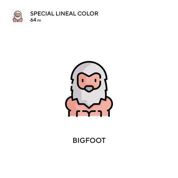 Bigfoot Special Lineal Color Vector Icon Bigfoot Icons Your Business — Stock Vector