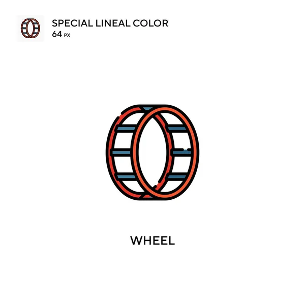 Wheel Special Lineal Color Vector Icon 비즈니스 프로젝트용 뱀장어 아이콘 — 스톡 벡터