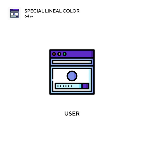 Usuario Icono Especial Vector Color Lineal Iconos Usuario Para Proyecto — Vector de stock