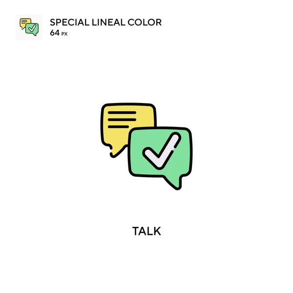 Beszélj Speciális Lineáris Szín Vektor Ikon Beszélgetés Ikonok Üzleti Projekthez — Stock Vector