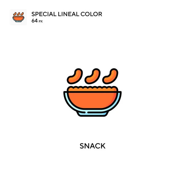 Snack Icono Especial Vector Color Lineal Iconos Bocadillos Para Proyecto — Vector de stock