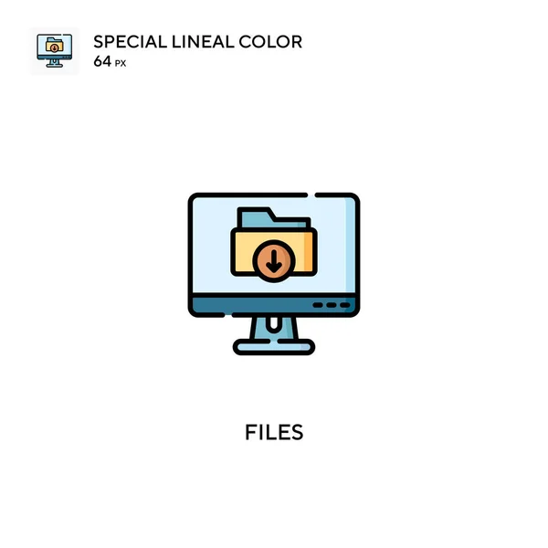 Files Special Lineal Color Vector Icon Files Icons Your Business — Stock Vector