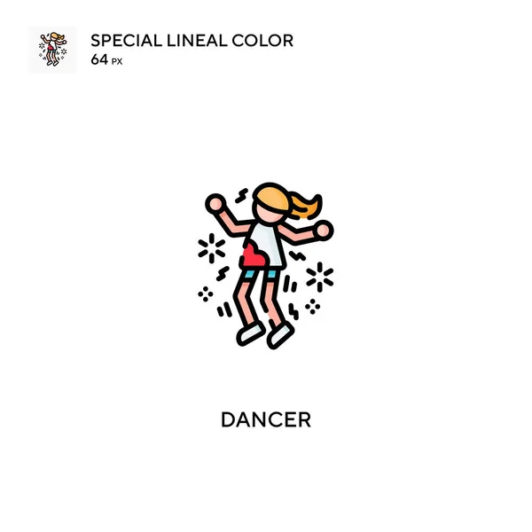 Tänzer Spezielles Lineares Farbvektorsymbol Tänzer Symbole Für Ihr Geschäftsprojekt — Stockvektor