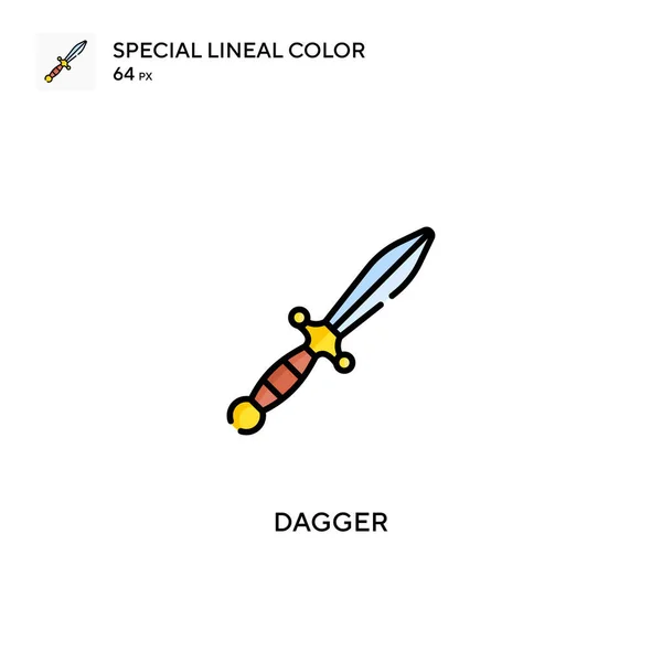 Dolch Spezielles Lineares Farbvektorsymbol Dolch Symbole Für Ihr Geschäftsprojekt — Stockvektor