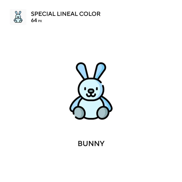 兔子特殊线形彩色矢量图标 兔子图标为您的商业项目 — 图库矢量图片