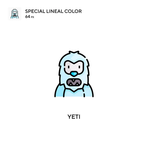 Yeti Special Lineal Color Vector Icon 프로젝트를 아이콘 — 스톡 벡터