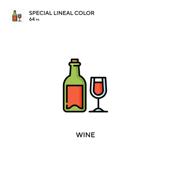 Vinho Ícone Vetorial Cor Linear Especial Ícones Vinho Para Seu — Vetor de Stock
