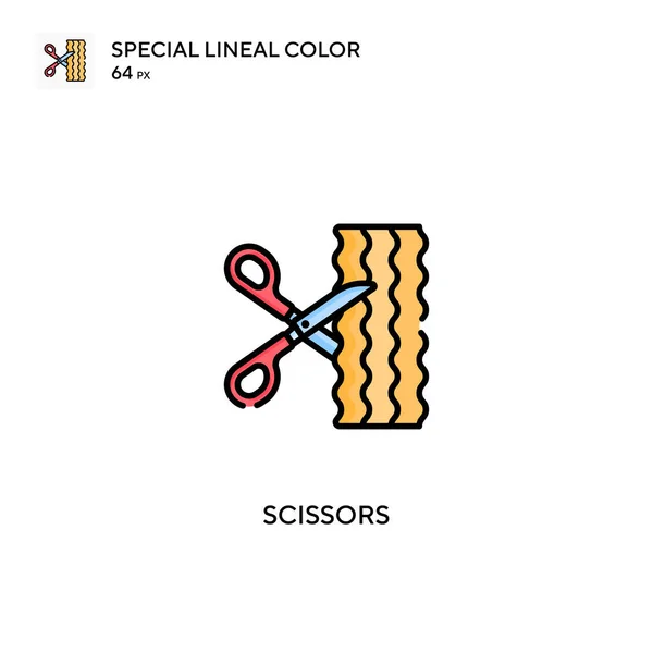 Scissors Special Lineal Color Vector Icon Scissors Icons Your Business — Stock Vector