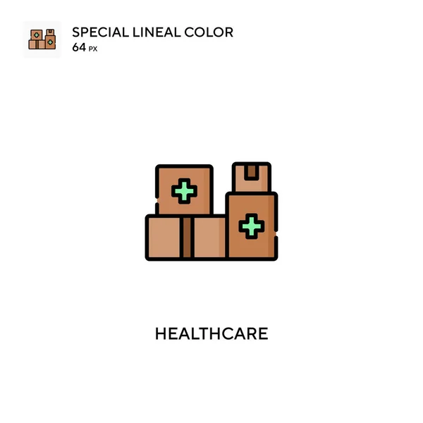 Cuidado Salud Icono Especial Vector Color Lineal Iconos Atención Médica — Vector de stock