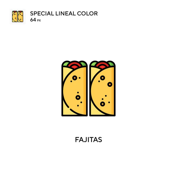 Fajitas Special Lineal Color Icon Іконки Фахітас Вашого Бізнес Проекту — стоковий вектор