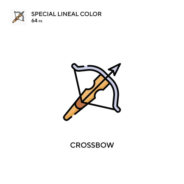Crossbow Ícone Vetorial Cor Linear Especial Ícones Crossbow Para Seu —  Vetores de Stock