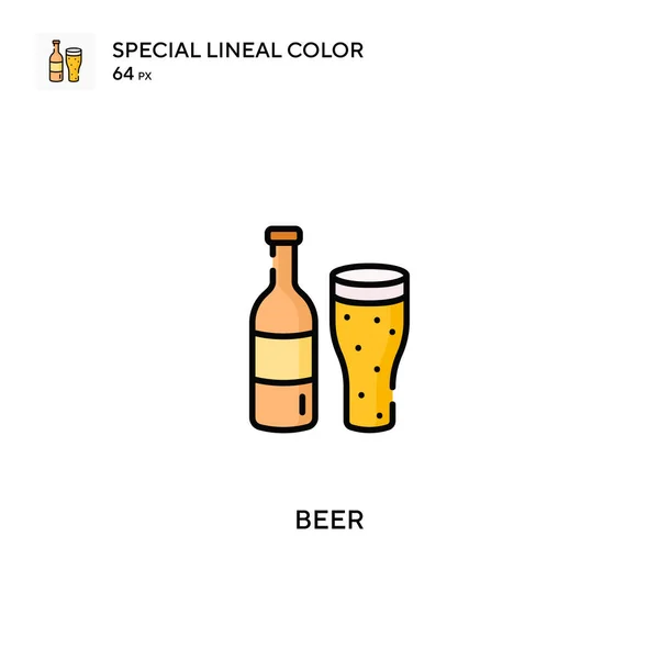 Cerveza Icono Especial Vector Color Lineal Iconos Cerveza Para Proyecto — Archivo Imágenes Vectoriales