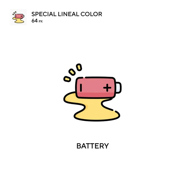 Batteri Special Linjal Färg Vektor Ikon Batteriikoner För Ditt Affärsprojekt — Stock vektor