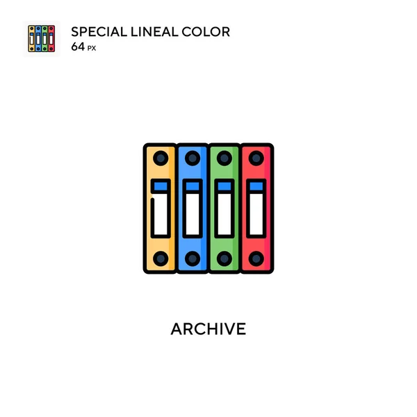 Archivio Speciale Icona Vettoriale Colori Lineari Icone Archivio Tuo Progetto — Vettoriale Stock