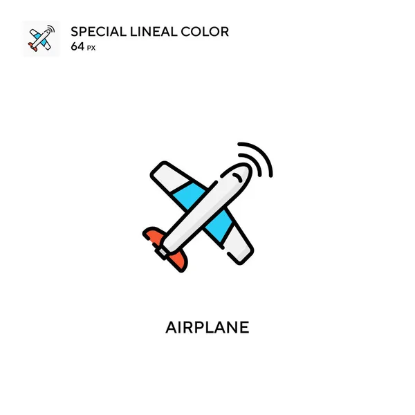 Avión Especial Icono Vector Color Lineal Iconos Avión Para Proyecto — Archivo Imágenes Vectoriales