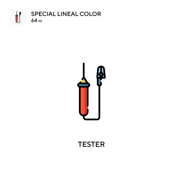 Tester Special Lineal Color Vector Icon Tester Icons Your Business — Stock Vector