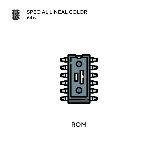 Rom Icono Especial Vector Color Lineal Iconos Rom Para Proyecto — Archivo Imágenes Vectoriales