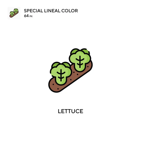 Lettuce Special Lineal Color Vector Icon 비즈니스 프로젝트를 아이콘 — 스톡 벡터