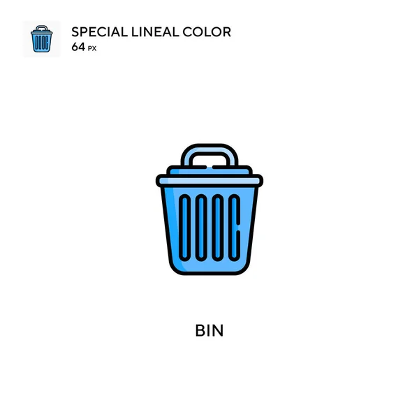 Bin Spécial Lineal Icône Vectorielle Couleur Icônes Poubelle Pour Votre — Image vectorielle