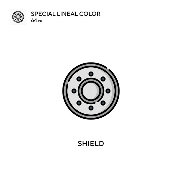 Escudo Icono Especial Vector Color Lineal Iconos Escudo Para Proyecto — Vector de stock