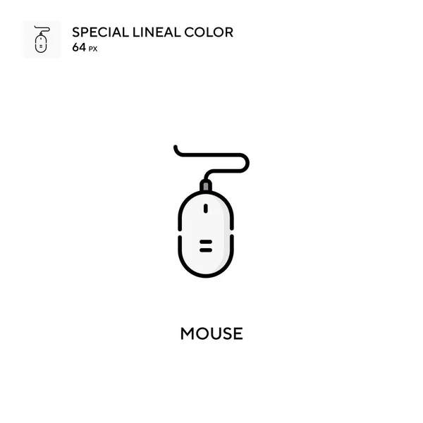 Ποντίκι Ειδική Lineal Χρώμα Διάνυσμα Εικονίδιο Εικονίδια Ποντικιού Για Την — Διανυσματικό Αρχείο