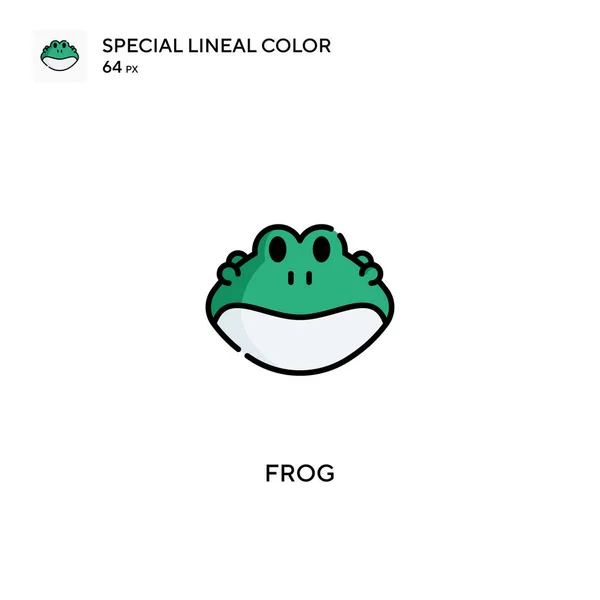 Frog Special Linjal Färg Vektor Ikon Groda Ikoner För Ditt — Stock vektor