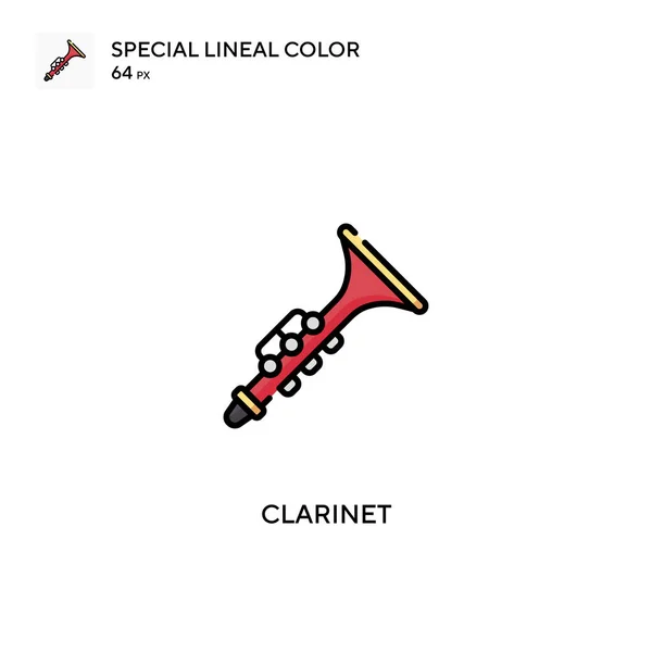 Clarinete Icono Especial Vector Color Lineal Iconos Clarinete Para Proyecto — Vector de stock