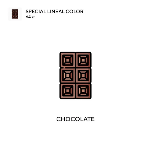 巧克力特殊线形彩色矢量图标 为您的商业项目制作巧克力图标 — 图库矢量图片