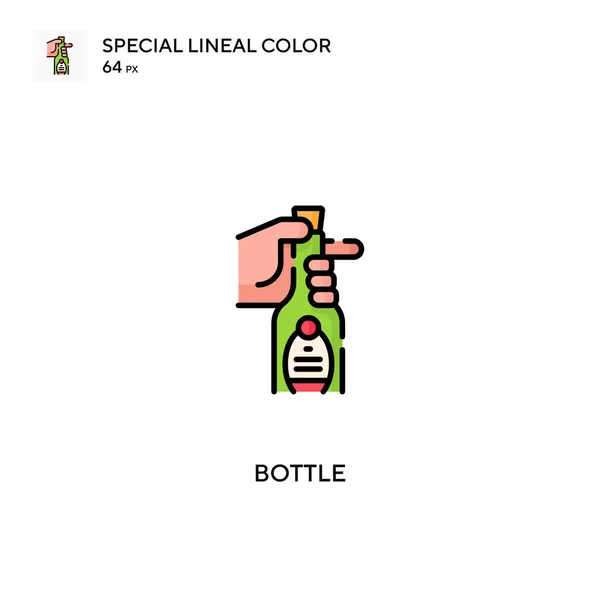 ボトルスペシャルラインカラーベクトルアイコン ビジネスプロジェクトのボトルアイコン — ストックベクタ