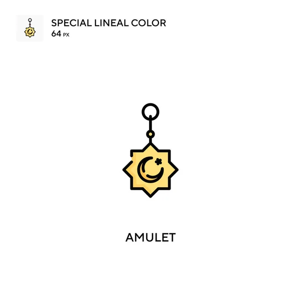 Amuleto Icono Especial Vector Color Lineal Iconos Amuletos Para Proyecto — Vector de stock