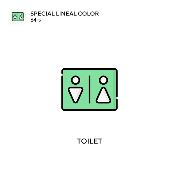 Toalete Ícone Vetorial Cor Linear Especial Ícones Toalete Para Seu — Vetor de Stock