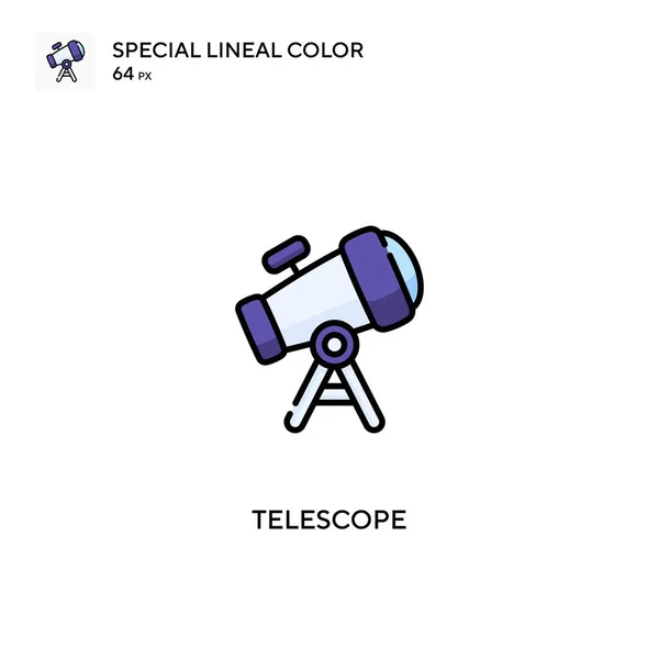 Telescoop Speciale Lijnkleur Vector Icoon Telescoop Iconen Voor Business Project — Stockvector