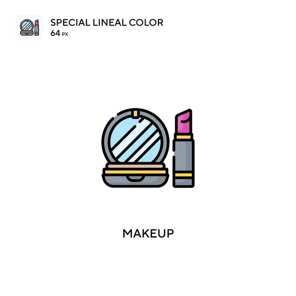 Maquillaje Icono Especial Vector Color Lineal Iconos Maquillaje Para Proyecto — Vector de stock