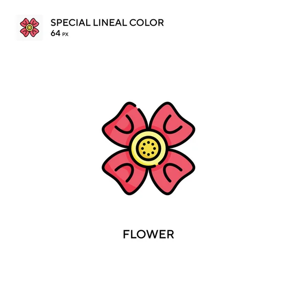 Flower Special Lineal Color Vector Icon Flower Icons Your Business — Stock Vector
