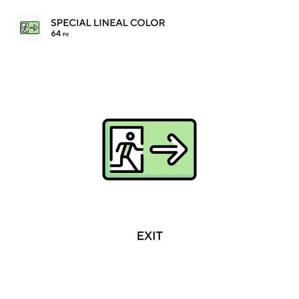 Exit Special Lineal Color Vector Icon Exit Icons Your Business — Stock Vector