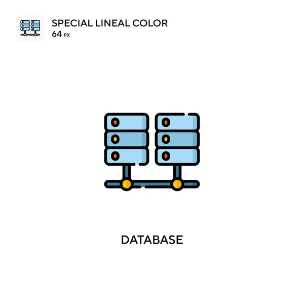 Databas Speciell Linjal Färg Vektor Ikon Databas Ikoner För Ditt — Stock vektor