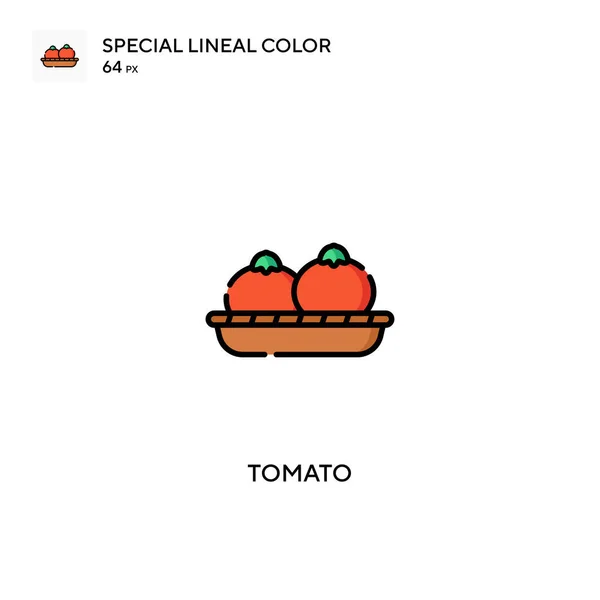 Pomidor Specjalna Ikona Wektora Koloru Liniowego Ikony Pomidorów Dla Twojego — Wektor stockowy