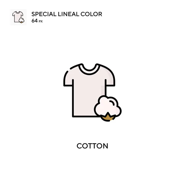 Cotton Special Lineal Color Vector Icon 비즈니스 프로젝트를 아이콘 — 스톡 벡터