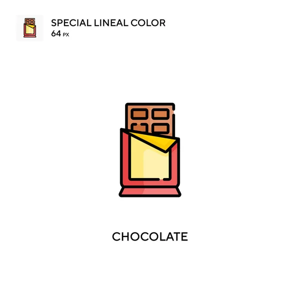 Chocolate Special Lineal Color Vector Icon Chocolate Icons Your Business — Stock Vector