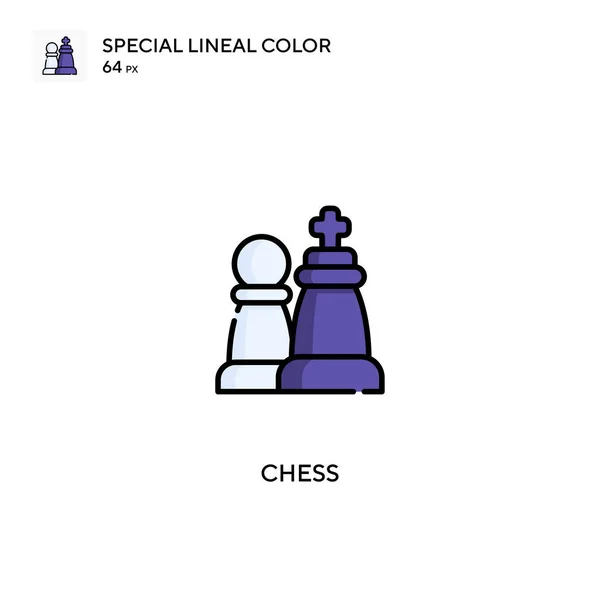 Chess Special Lineal Color Vector Icon Chess Icons Your Business — Stock Vector