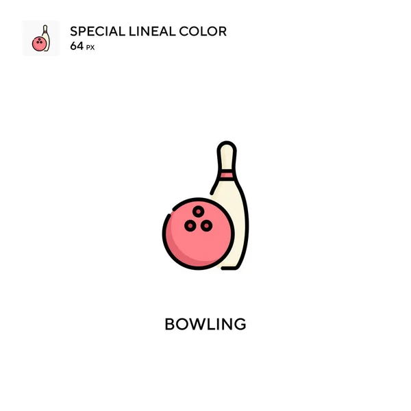 Bowling Icono Especial Vector Color Lineal Iconos Bolos Para Proyecto — Archivo Imágenes Vectoriales