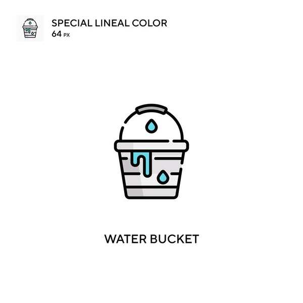 Cubo Agua Icono Especial Vector Color Lineal Iconos Cubo Agua — Archivo Imágenes Vectoriales