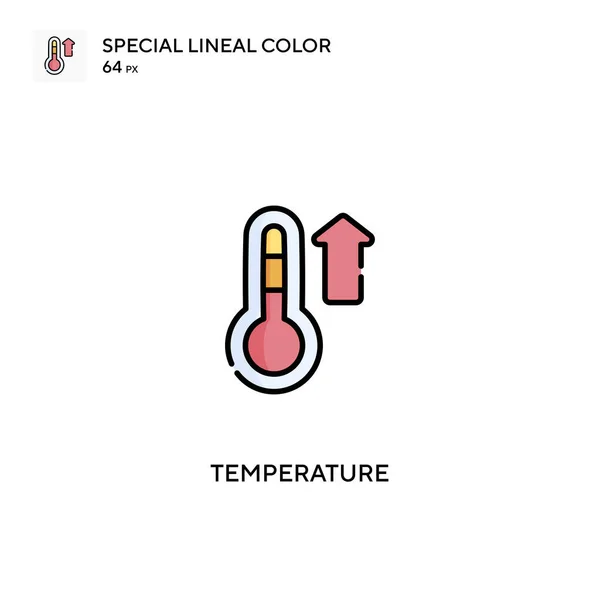 Temperatur Speciell Linjal Färg Vektor Ikon Temperaturikoner För Ditt Affärsprojekt — Stock vektor